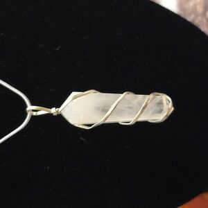 Crystal Pendant on silver plated Chain